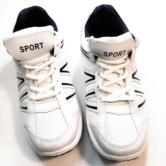 FREEDOM FITi SNEAKER WHITE WITH BLUE SPORTY ACCENTS SIZE 7M - Picture 4 of 6